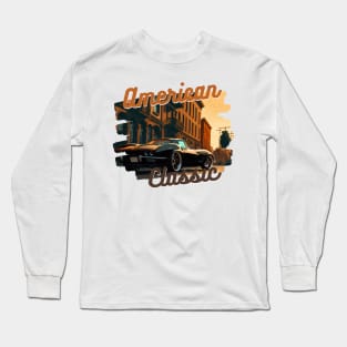 American Classic Car Inspired by the Chevy Corvette Long Sleeve T-Shirt